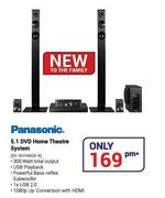Panasonic 5.1 DVD Home Theatre System SC-XH166GS-K