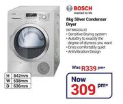 Bosch 8Kg Silver Condenser Dryer WTB8620SZA