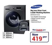 Samsung 9Kg Inox Silver Front Loader Washing Machine WW90K5410UX