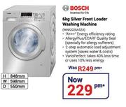Bosch 6Kg Silver Front Loader Washing Machine WAB2026ASZA