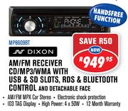 Dixon AM/FM Receiver CD/MP3/WMA With USB & SD Slots, RDS & Bluetooth Control And Detachable Face(MP8