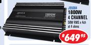Jebson Car Amplifiers 1800W 4 Channel