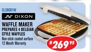 Dixon Waffle Maker Prepares 4 Belgian Style Waffles SLS8001W