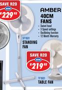 Amber 40Cm Standing Fan SF1601