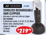 Dixon Cordless Rechargeable Hair Clippers JH-809