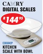 Camry Digital Kitchen Scale With Bowl E365042P