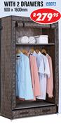 Multifunction Cupboard With 2 Drawers 900x1600mm 1590T2