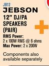 Jebson 12" Dj/Pa Speakers(Pair)