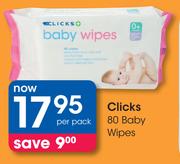 Clicks 80 Baby Wipes-Per pack