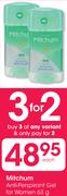 Mitchum Anti-Perspirant Gel For Women-63g Each