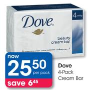 Dove 4-Pack Cream Bar-Per Pack