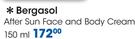 Bergasol After Sun Face And Body Cream-150ml Each