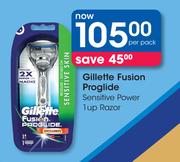 Gillette Fusion Proglide Sensitive Power 1Up Razor-Per Pack