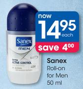 Sanex Roll-on For Men- 50ml