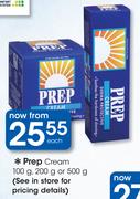 Prep Cream 100g, 200g Or 500g