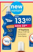 Tropitone Move It SPF 50 Sunscreen Invisi Spray-Each