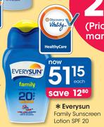 Everysun Family Sunscreen Lotion SPF 20-Each