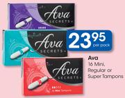 Ava 16 Mini, Regular Or Super Tampons-Per Pack