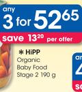 Hipp Organic Baby Food Stage 2-3x190g