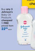 Johnson's Baby Oil Products Each