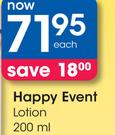 Happy Event Lotion-200ml Each