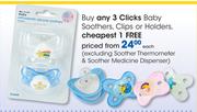 Clicks Baby Soothers, Clips Or Holders Each