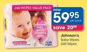 Johnson's Baby Wipes-240's Wipes