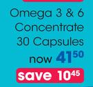 Vital Omega 3 & 6 Concentrate-30 Capsules