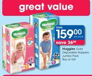 Huggies Gold Disposable Nappies Jumbo Pack Boy Or Girl-Per Pack