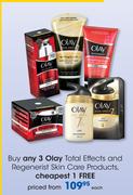 Olay Total Effects And Regenerist Skin Care Products-Each