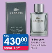 Lacoste Pour Homme Eau De Toilette-30ml