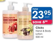 Clicks Hand & Body Lotion-500ml Each