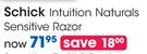 Schick Intuition Naturals Sensitive Razor-Each