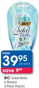 BIC Soleil Bella 4 Blades 3 Pack Razors-Per Pack