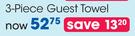 Clicks 3 Piece Guest Towel-Per Set