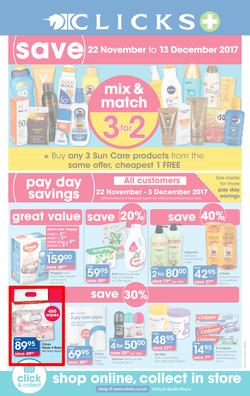 Clicks : You Pay Less (22 Nov - 13 Dec 2017), page 1