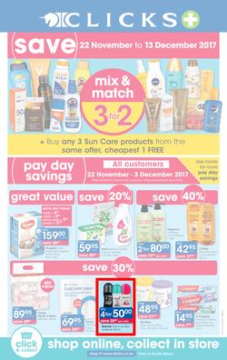 Clicks : You Pay Less (22 Nov - 13 Dec 2017), page 1