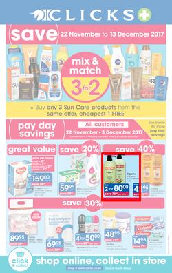 Clicks : You Pay Less (22 Nov - 13 Dec 2017), page 1