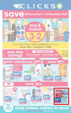 Clicks : You Pay Less (22 Nov - 13 Dec 2017), page 1