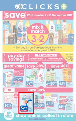 Clicks : You Pay Less (22 Nov - 13 Dec 2017), page 1