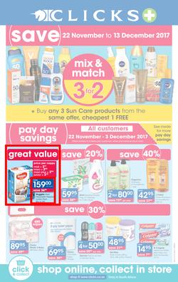 Clicks : You Pay Less (22 Nov - 13 Dec 2017), page 1