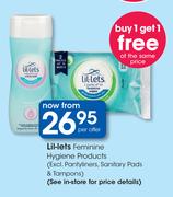 Lil-Lets Feminine Hygiene Products-Per Offer