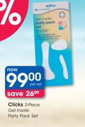 Clicks 3-Piece Get Insole Party Pack Set