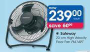 Safeway 23cm Velocity Floor Fan PIA1497