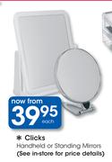 Clicks Handheld Or Standing Mirrors-Each