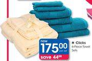 Clicks 6 Piece Towel Sets-Per Set