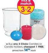 Clicks Candles Or Candle Holders-Each