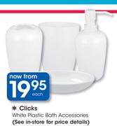 Clicks White Plastic Bath Accessories-Each