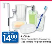 Clicks Clear Plastic bath Accessories-Each