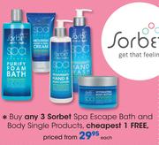 Sorbet Spa Escape Bath & Body Single Products-Each